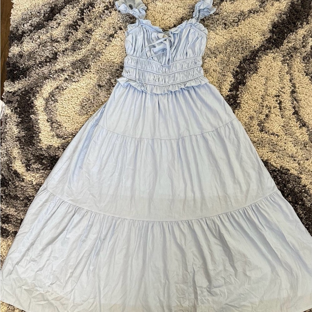 Altar'd State Light Blue Maxi Dress